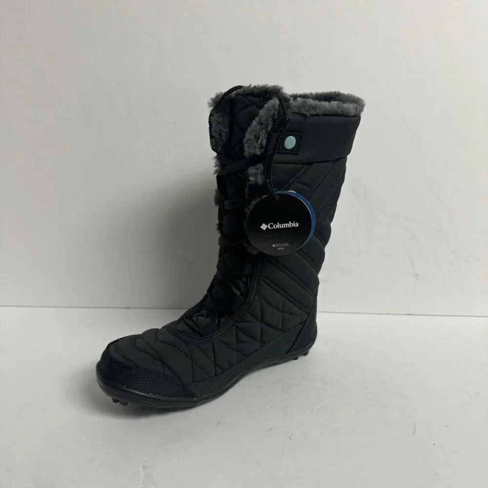 Columbia Youth Minx Mid III Waterproof Omni Heat Boot Black Size 1 M